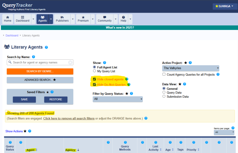 QueryTracker - Search Results