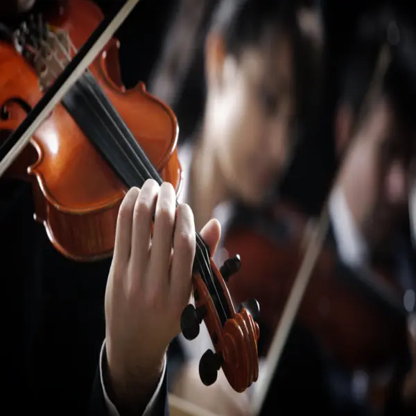Orchestra playing instrumental music